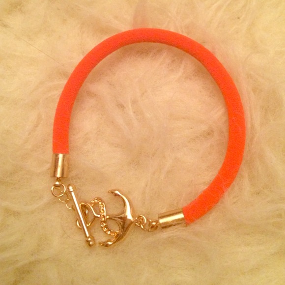 orange anchor bracelet