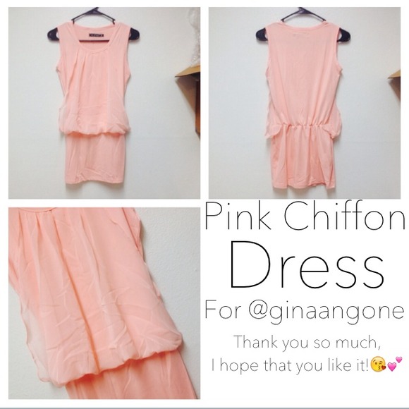 Pink Chiffon Dress For @ginaangone💕