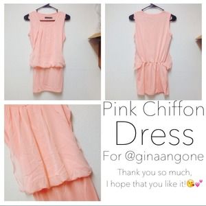 Pink Chiffon Dress For @ginaangone💕