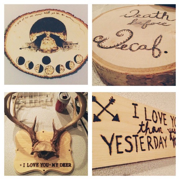 wood burning.