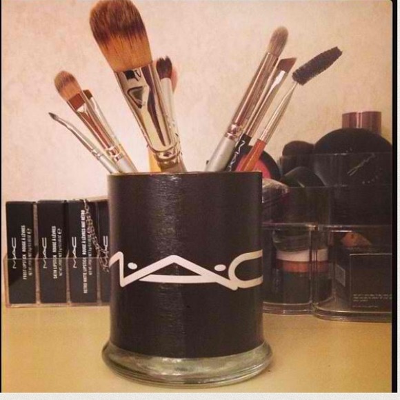 Mac cosmetics handmade brush holder