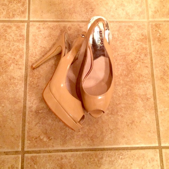 Nude Michael Kors sling backs
