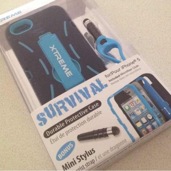 Survival case w/stylist & wrist strap! iPhone 5/5s