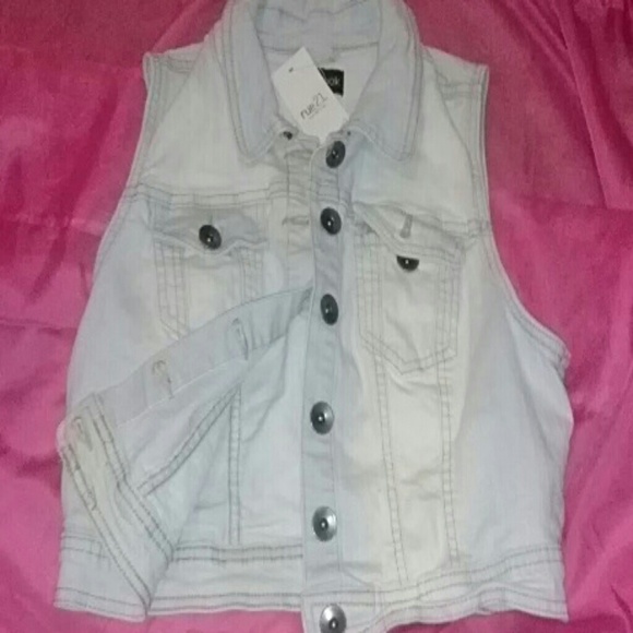Light blue Jean Vest
