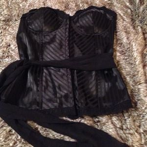 Charlotte Russe corset top with tie