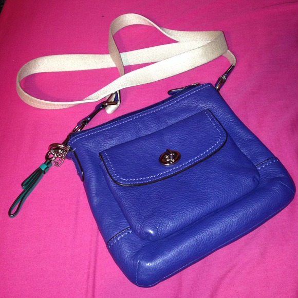 blue coach purse
