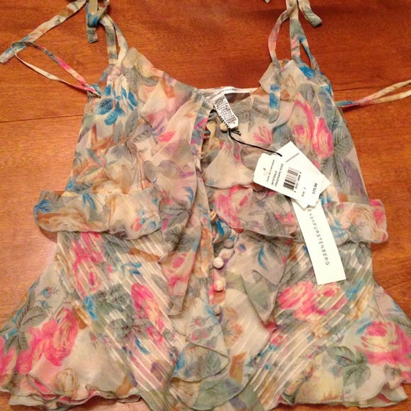 Diane von Furstenberg silk floral cami