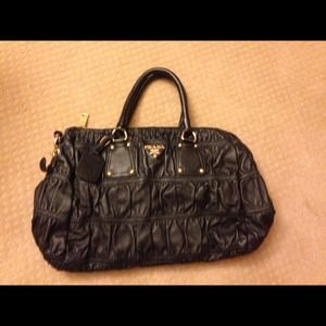 Black Nappa Leather Handbag prada