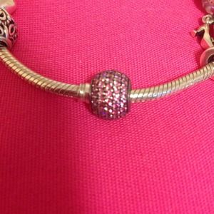 Pink Swarovski Crystal Pandora Charm!