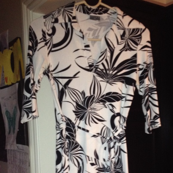 Black and white cotton dress