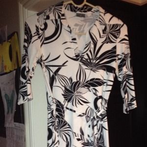 Black and white cotton dress