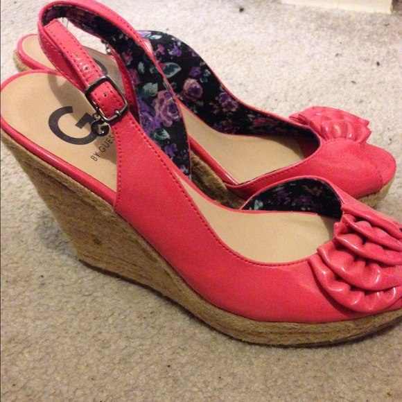 Hot pink G by GUESS wedges!