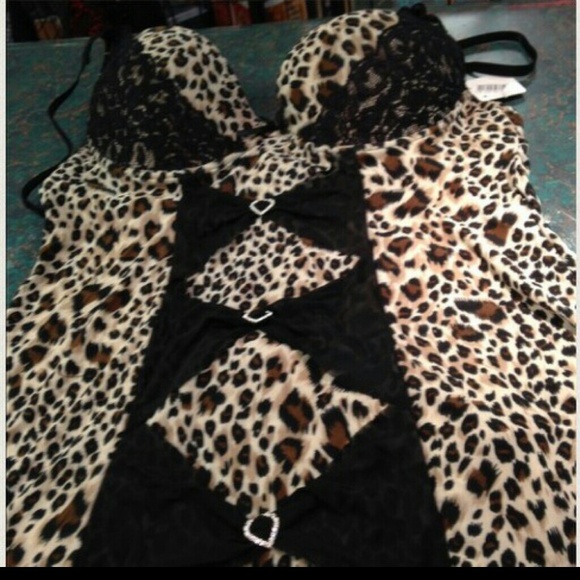 3X leopard NWT lingerie