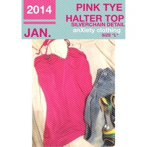 Bright Pink Tie-Halter Top