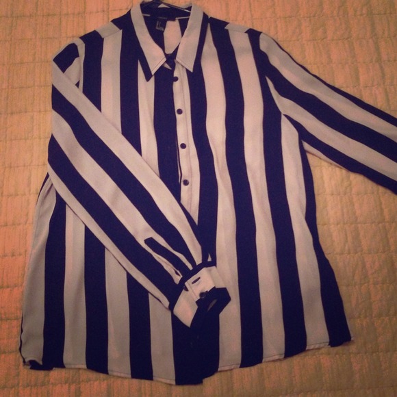 Black & White Striped Blouse