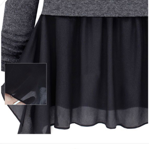 ๐ซSOLD IN BUNDLE๐ซGray/black chiffon - Picture 3 of 3