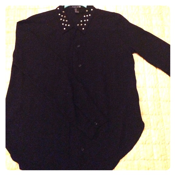 Black Studded Blouse - Picture 1 of 2