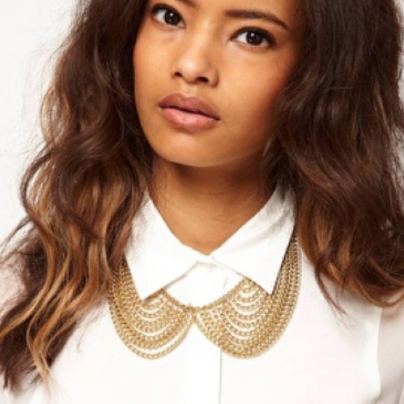 ASOS Multi Chain Rounded Collar Necklace - Gold
