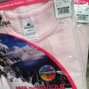 Light pink women's thermal underwear set