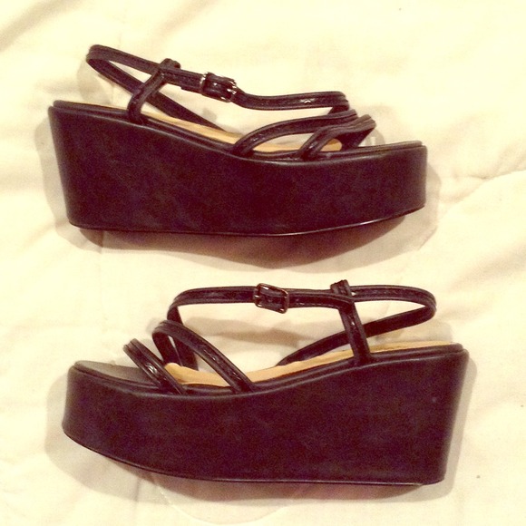 Urban Outfitters Shoes - KIMCHI & BLUE Black platform sandals