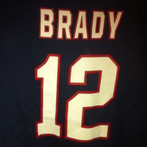 #12 Tom brady Patriots hooded sweatshirt 2x
