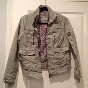 Jou Jou Faux Leather Bomber Jacket