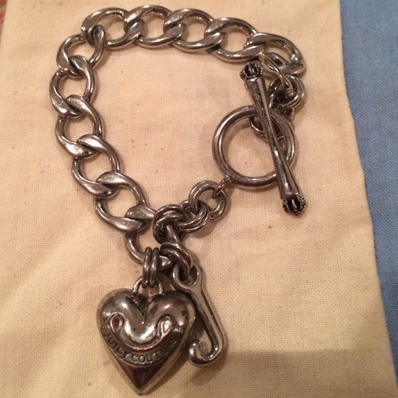 Silver juicy couture charm bracelet