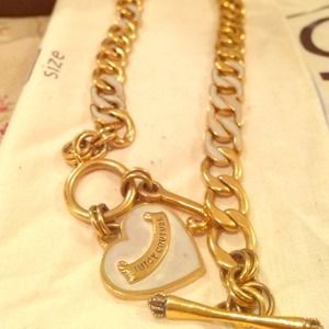 White and gold necklace