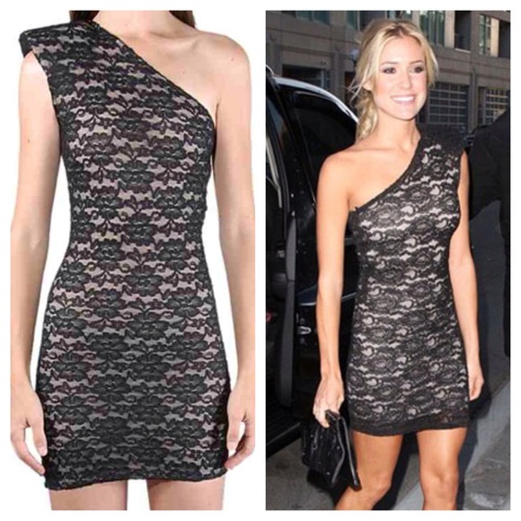 One shoulder Lace Dress