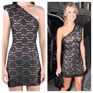 One shoulder Lace Dress
