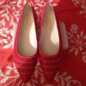 Red Tods flats size 10