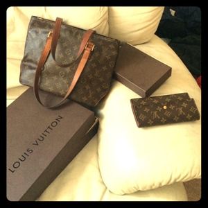 Authentic Louis Vuitton bag and wallet