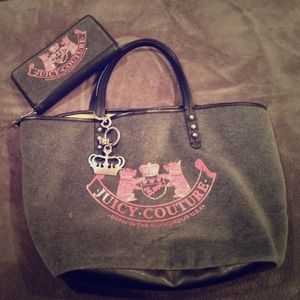 Juicy Couture tote purse and matching wallet