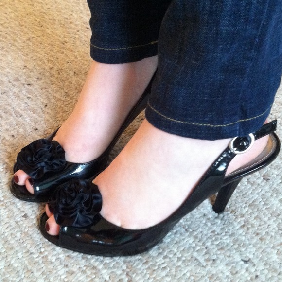 Peep toe heels