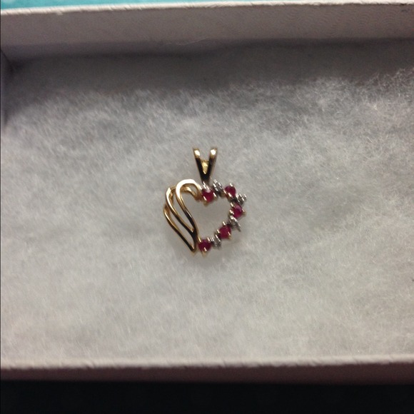 Ruby and diamond pendant