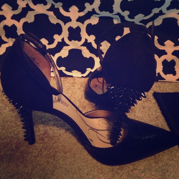 Spiked pointy toe heels