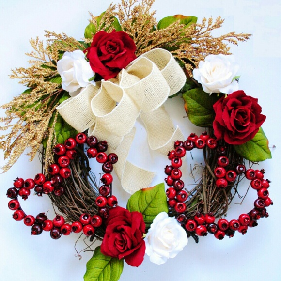 hand madw valentine wreath