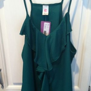 Ruffle front camisole