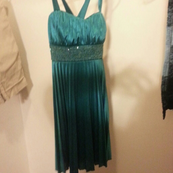 Teal party dress