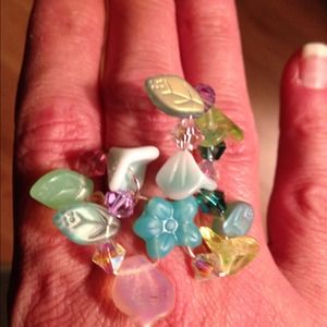 Floral handmade ring
