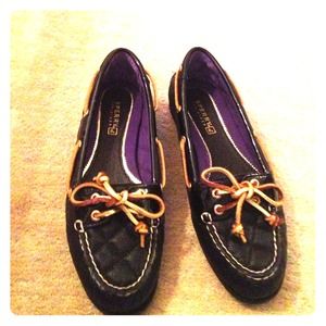 NWOT Sperry Top-Sider Audrey Black Quilted Shoes