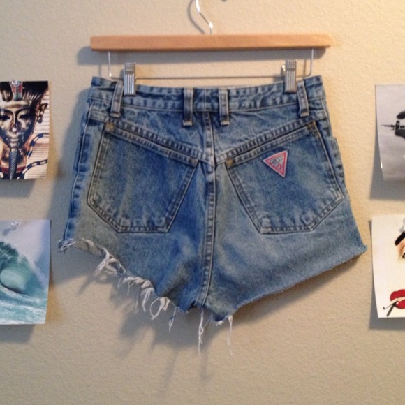 High Waisted Denim Shorts - Picture 2 of 4