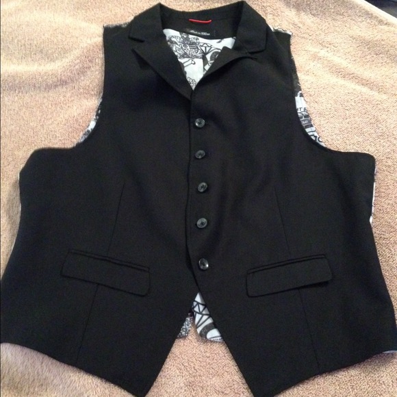 Five button black vest