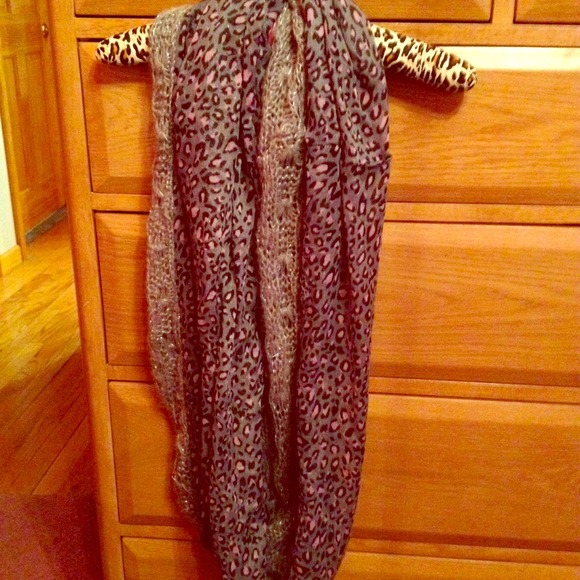 Leopard print infinity scarf