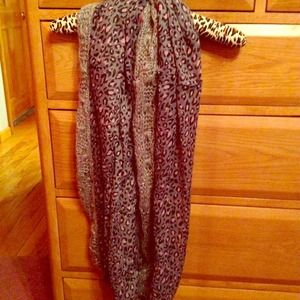 Leopard print infinity scarf