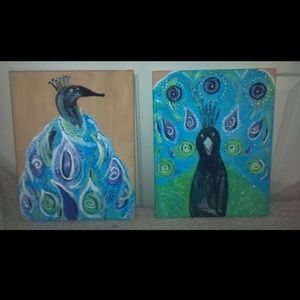 Peacock ART canvas paintings