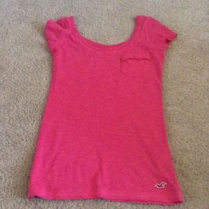 🎤SOLD🎤Pink hollister shirt sleeved t shirt