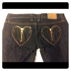 Frankie B. dark denim jeans sz 28 low rise