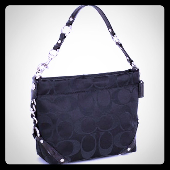 Coach Carly Signature Sateen Hobo Medium