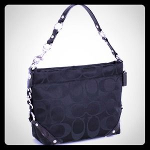 Coach Carly Signature Sateen Hobo Medium